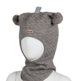 Kivat Balaklava i ull 458-12U Brun med Kivat logo Brun med kivat logo - Kivat