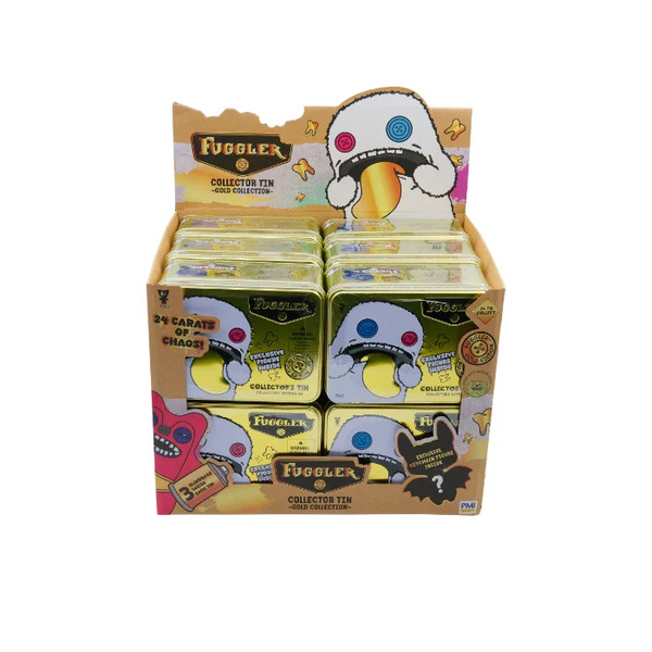FUGGLER GOLD EDITION KEYCHAIN - GOLDEN TIN BOX S3  Overraskelse hvilken du får - Leiker