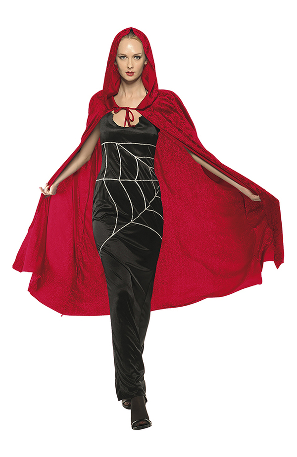 Rød kappe til voksne Rød - Halloween