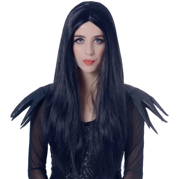 Sort lang parykk Lang sort parykk - Halloween