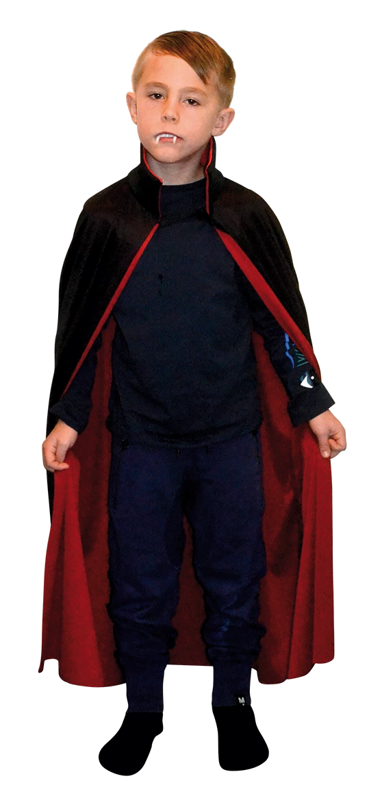 DRACULA CAPE BLACK AND RED KID 134-140 Dracula Cape - Halloween