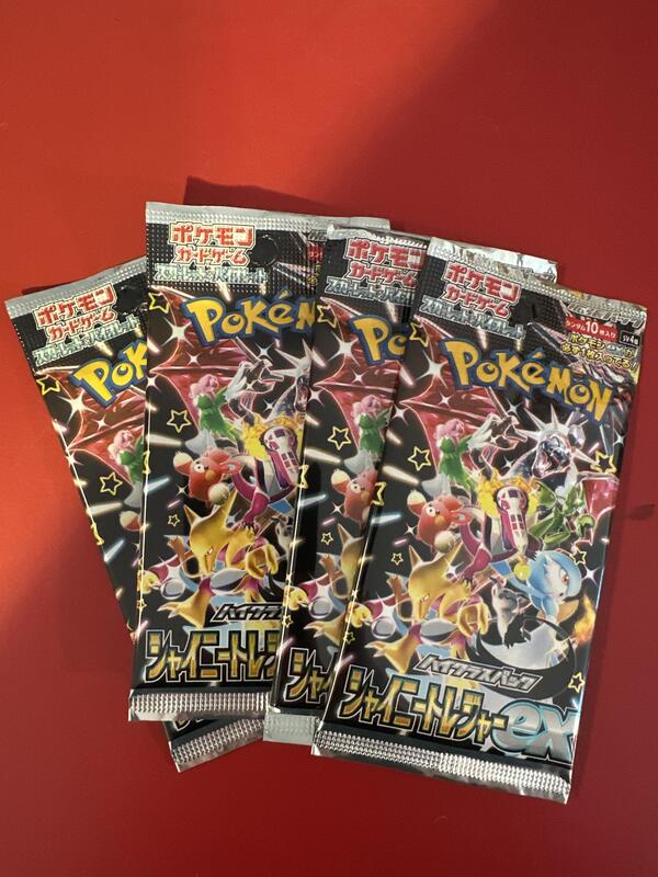 Pokemon samlepose japansk Shiny treasure x4stk 4pkn shiny treasure - Pokemon Japansk