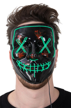 LED MASK HORROR GREEN Led mask - Halloween