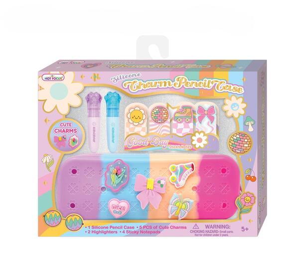 Hot Focus PENNAL I SILIKON M/CHARMS OG HIGHLIGHTER Pennal - Sminke