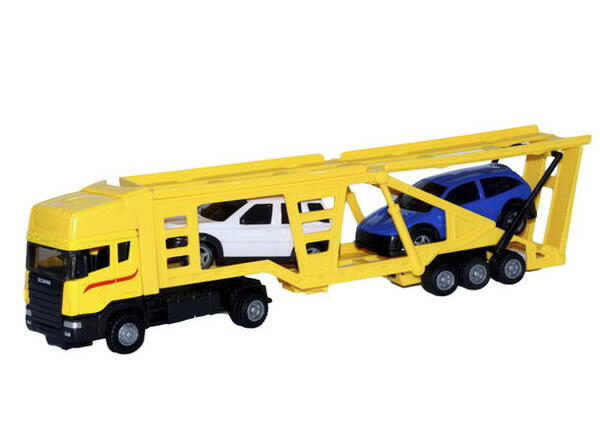 BILTRANSPORTER M/2 BILER - 4 ASS. Gul - Leiker