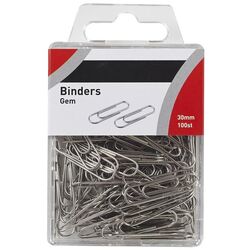 Binders 30mm i plasteske (100) Binders - Kontorutstyr