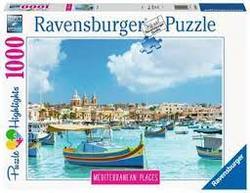 Ravensburger Puslespel 1000b Mediterranean Malta 1000 bitar - Salg