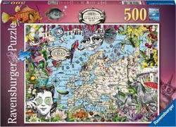 Ravensburger Puslespel 500b European Map, Quirky Circus 500 bitar - Ravensburger