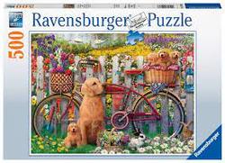 Ravensburger Puslespel 500b Cute Dogs in the Garden 500 bitar - Ravensburger