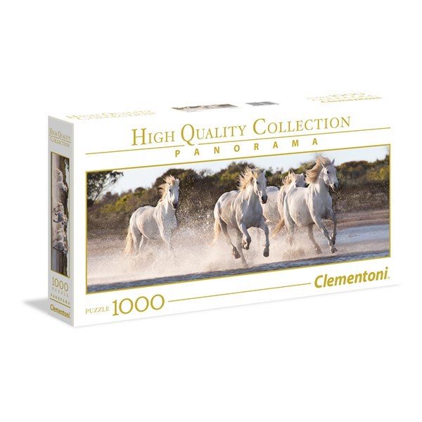 Clementoni puslespel 1000 panorama Running horses 1000 bitar - Clementoni
