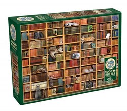 Cobble Hill puslespel 1000 The Cat library 1000 bitar - Salg