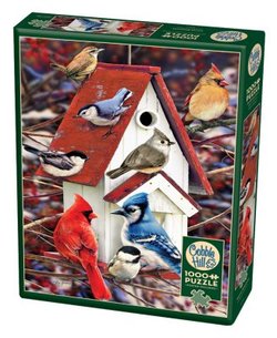 Cobble Hill puslespel 1000 Winter Birdhouse 1000 bitar - Salg