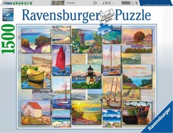 Ravensburger puslespel 1500 Kystcollage 1500 bitar - Salg