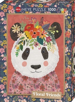 Heye puslespel 1000 Art Floral Friends Cuddly Panda  1000 bitar - Heye