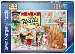 Ravensburger puslespel 500 Katter og iskrem 1000 bitar - Ravensburger