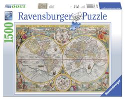Ravensburger puslespel 1500 Politisk Verdenskart 1500 bitar - Ravensburger