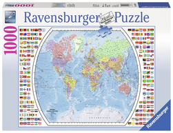 Ravensburger puslespel 1000 politisk verdenskart 1000 bitar - Ravensburger