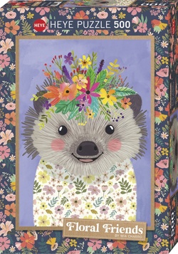 Heye puslespel 500 Art floral friends Funny Hedgehogp 500 bitar - Heye