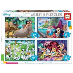 Educa Multi 4 Puzzles Disney Classics 50 - 80 - 100 -150 bitar - Educa