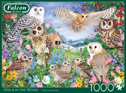 Falcon puslespel 1000 Owls in the wood 1000 bitar - Falcon