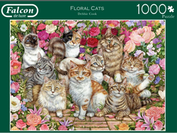 Falcon puslespel 1000 Floral Cats 1000 bitar - Falcon