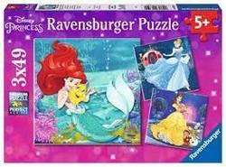 Ravensburger puslespill 3x49 Princesses Adventure 3x49b - Ravensburger