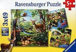 Forest/Zoo/Domestic Animals 3x49b 3x49b - Ravensburger