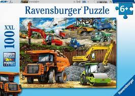 Ravensburger puslespill 100xxl Construction Vehicles  100 bitar - Ravensburger