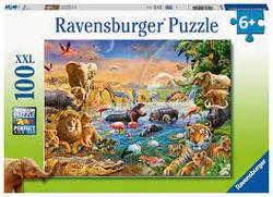 Sa, vannah jugngle waterhole 100b 100 bitar - Ravensburger
