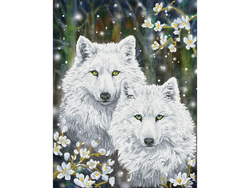 Diamond Dotz.  Winter Wolves. Runde Perler. Winter wolfs - Diamond Dotz