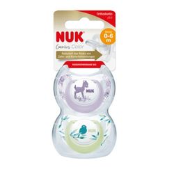 Smokk, NUK, Genius Silicon, Lilla 0-6 mnd Lilla/grønn - NUK
