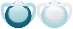 NUK Genius 0-2 Måneder Smokk 2-pack Blå/Kvit - NUK