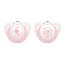 NUK Baby Rose 0-6 Måneder Smokk 2-pack, Silikon Rosa - NUK