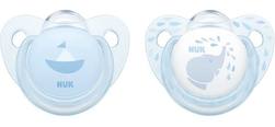 NUK Baby Blue 6-18 Måneder Smokk 2-pack, Lateks Blå - NUK