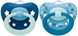 Pacifier Signature Silicon S2 Blue/Dark Blue 6-18mnd Blå - NUK