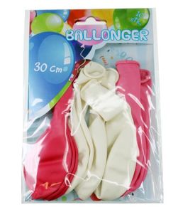Ballongar 10pk Rosa/hvit Rosa/Hvit - Tinka