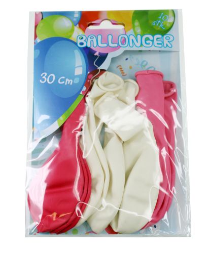 Ballongar 10pk Rosa/hvit Rosa/Hvit - Tinka