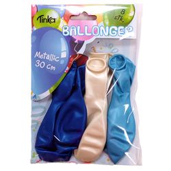 Ballongar 8pk Blå/hvit metallic Blå hvit metallic - Tinka