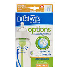 Dr. Brown's Options Bred Hals Glasssflaske 270 ml 2-pack 2pk - Dr.Brown