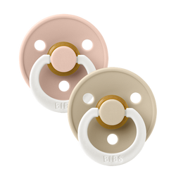 Bibs Colour 2 PACK Blush GLOW/Vanilla GLOW - 1 / Natural Rubber Latex 1 / Natural Rubber Latex  - Bibs