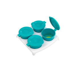Tommee Tippee 4stk Pop-Up frysebokser m/brett Blå - Småbarns utstyr