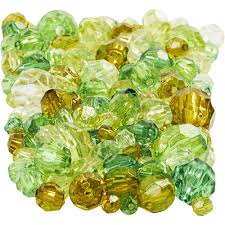 Harmoni Facettperler Grønn Glitter - 250gram Grønn Glitter - Hobby