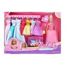 Anlily Prinsesse med ekstra kjoler med ekstra kjoler - Anlily