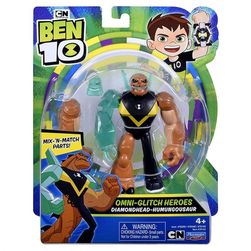 Ben10 Basic Figures Omni-Glitch Heroes Diamondhead-Humungousaur - Ben10