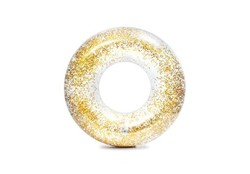 BADELEKE INTEX TRANSPARENT GLITTER BADERING 1,19M Gull glitter - Salg