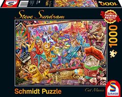 Schmidt puslespill 1000 Steve Sundram: Cat Mania 1000 bitar - Schmidt