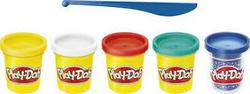 Play-Doh 4+1 Sapphire Celebration Pack Gul, kvit, grøn, raud + blå med glitter - PLAY-DOH