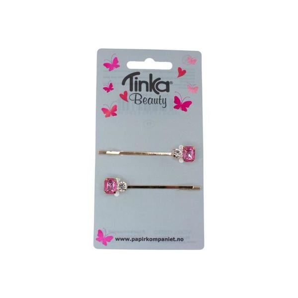 Hårspenne med rosa stener 2stk Rosa - Tinka
