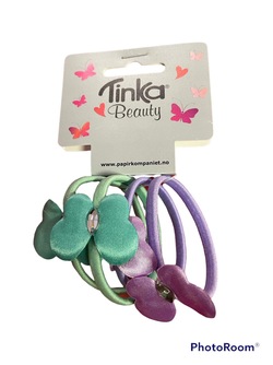 Hårstrikker Blå/Lilla med Sommerfugl Blå/Lilla - Tinka