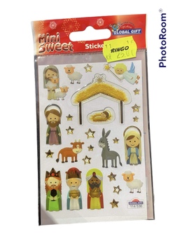 Mini Sweet Jule Klistremerker - Julekrybbe Julekrybbe - Stickers